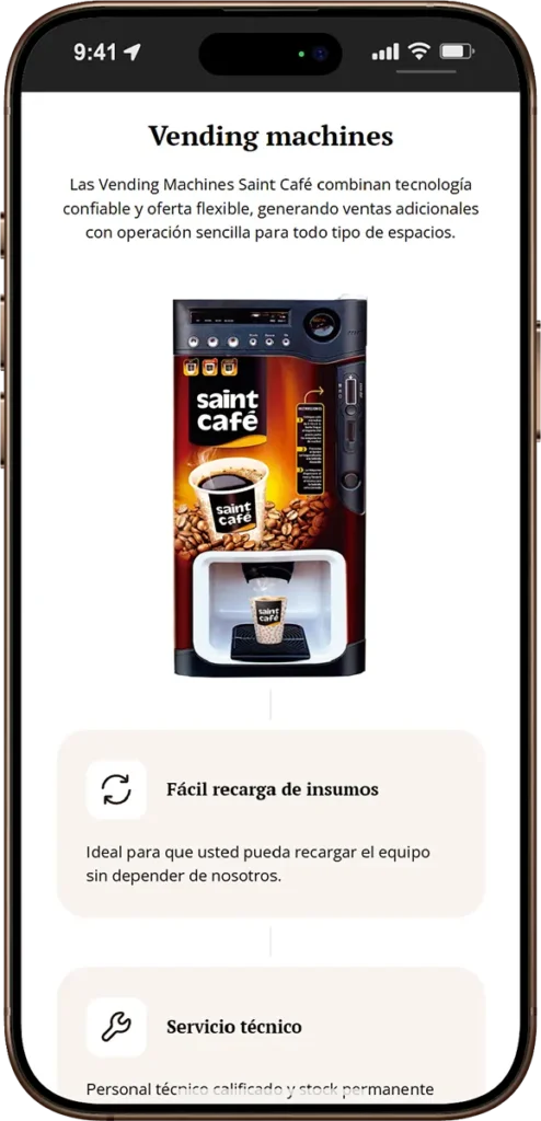 versión mobile sitio web saint hnos.