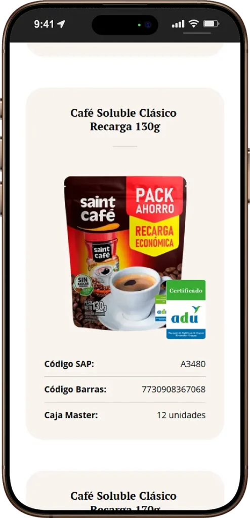 versión mobile sitio web saint hnos.