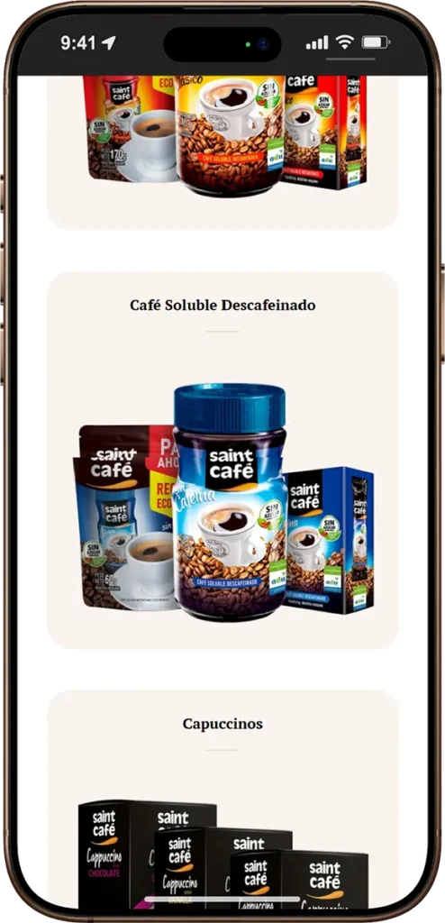 versión mobile sitio web saint hnos.